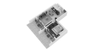 Apartment floor plan, 1 bedroom in building Block F11 in Habitat, Habitat No. 11015